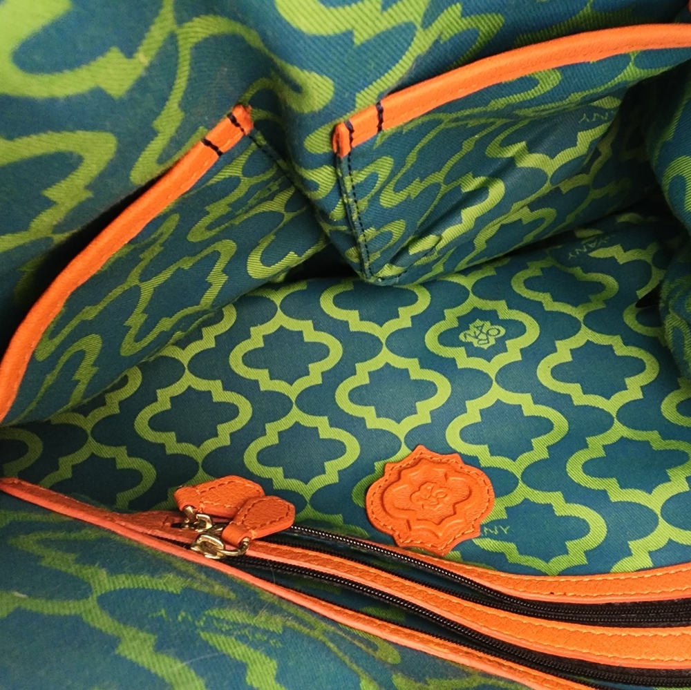 Orange and Cream orYANY Leather Shoulder Hobo Bag - Picture 8 of 9